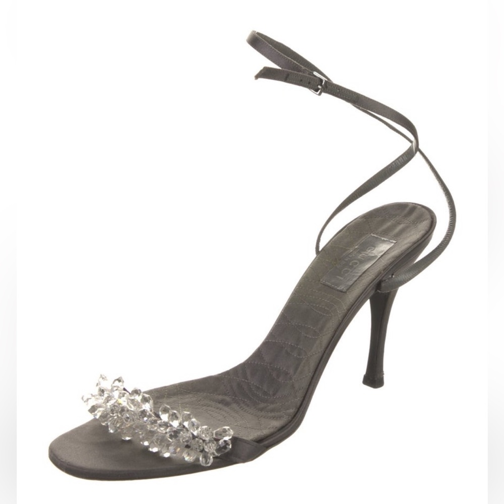 Gucci Satin Strappy with Crystal  beaded Embellishments - Picture 2 of 5